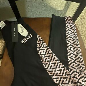 Versace leggings size 4 new with tags